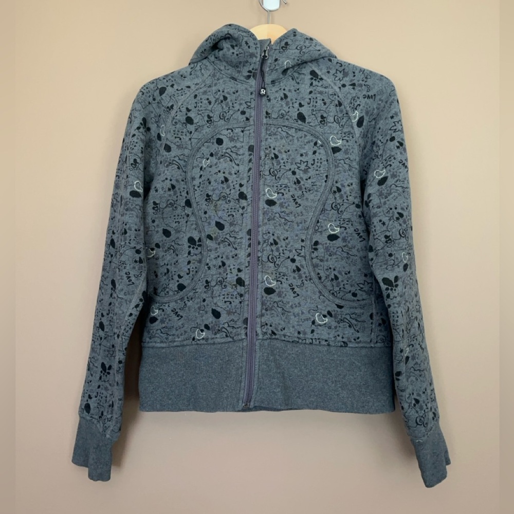 {Lululemon} Limited Edition Love Dove Scuba Hoodie Jacket in Grey - Womens 8